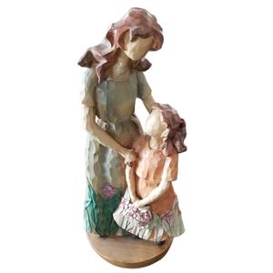 Resin Mother and Daughter Figurine, 17"
